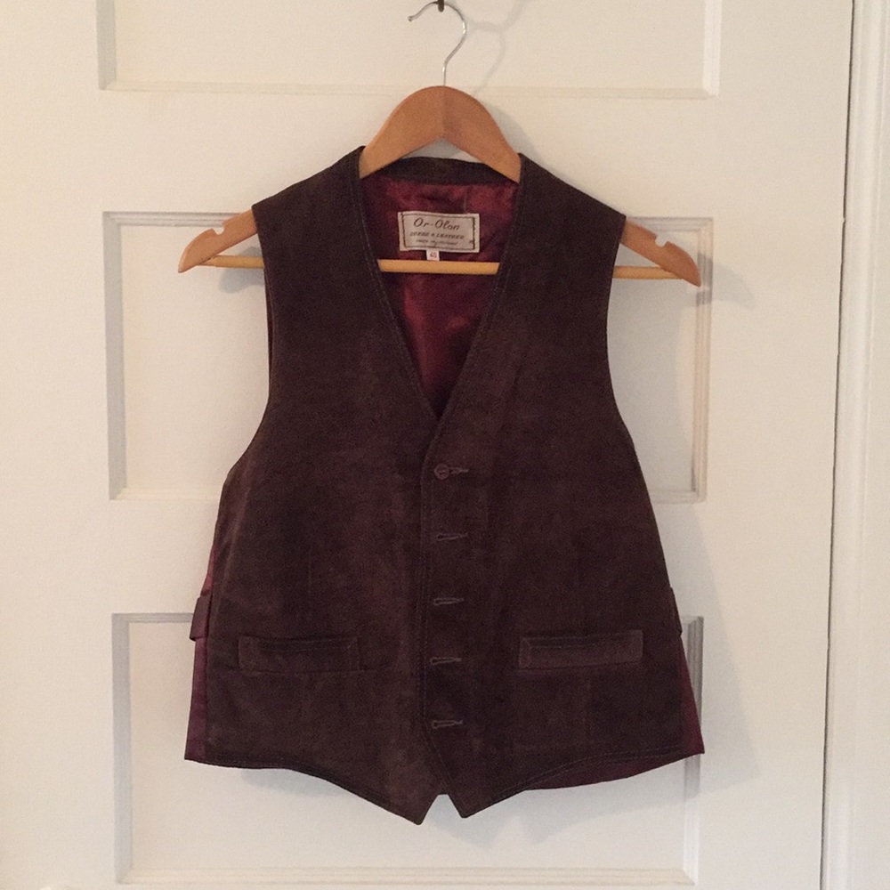 Vintage brown suede vest